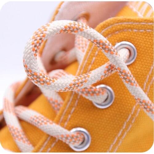 Weiou New Personality Shoelaces 5MM Round Polyester Five Twill Laces Unisex Cool Shoestrings For Running Sneakers