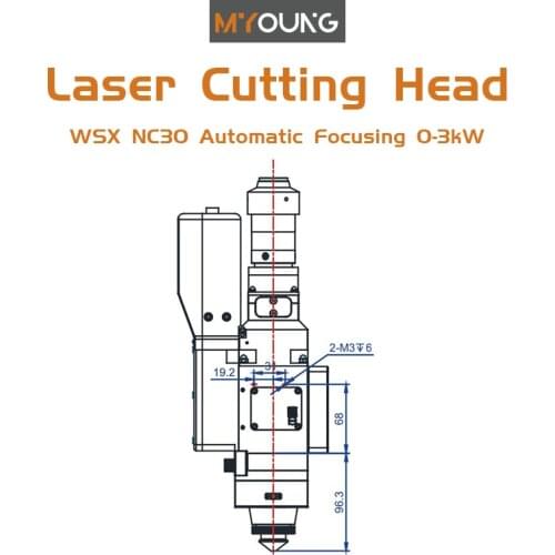 WSX 0-3KW Fiber Laser Cutting Head Automatic Focusing High Power QBH 3000W for Metal Cutting
