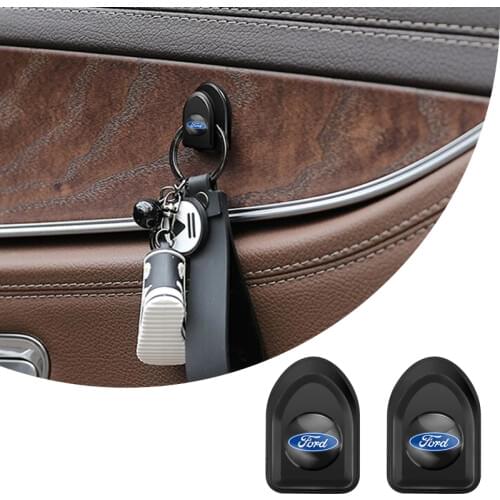 ABS Mini Car Hook Auto Emblem Self Adhesive Multi-function Hook For Ford Focus Mondeo S MAX Fiesta Ranger Kuga Mustang Fusion
