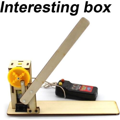 Wire-controlled wooden gate door No. 1 student gift stem education diy hand assembled puzzle model toy