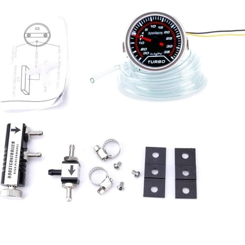 Dynoracing 2"52mm Racing Car Turbo Boost Gauge -30-30psi + Adjustable Auto Turbo Boost Controller Kit 1-30 PSI IN-CABIN