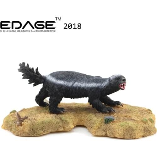 EDAGE Honey Badger Model Ratel Mustelidae Animal Figure Desktop Decoration Collector Toy Gift
