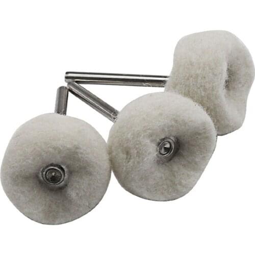 3.0mm Shank Wool Polishing Head 10Pcs Dremel Accessories Grinding Jewelry Metals Wheels Felt Brushes for Rotary Tool Accessories