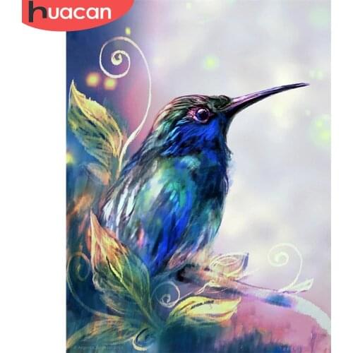 HUACAN Diamond Painting Bird Full Square Cross Stitch 5D DIY Diamond Embroidery Animal Mosaic Picture Of Rhinestone Wall Art