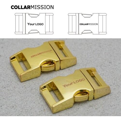 Retailing metal engraving curved buckle durable hardware for paracord security lock puppy cat collar diy part Zinc AlloyCK15HJ02