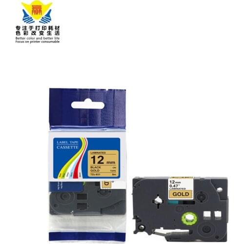 JIANYINGCHEN 2PCS compatible color tze label tape Brothers p-touch printers Tze231 Tze-231 12mm for label printer promotion