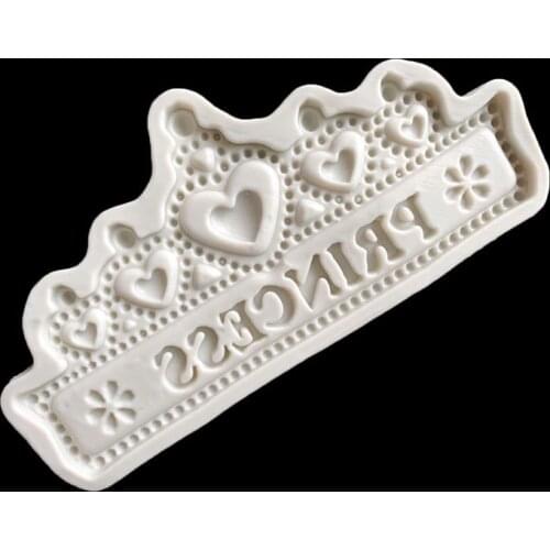 Crown Handmade Fondant Silicone Mold Diy Princess Birthday Crown Cake Decoration Mould 15-1074