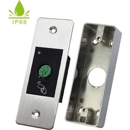 LP66 Waterproof Metal Embedded Access Control Machine RFID 125KHZ Card and Fingerprint Access Control All-in Machine