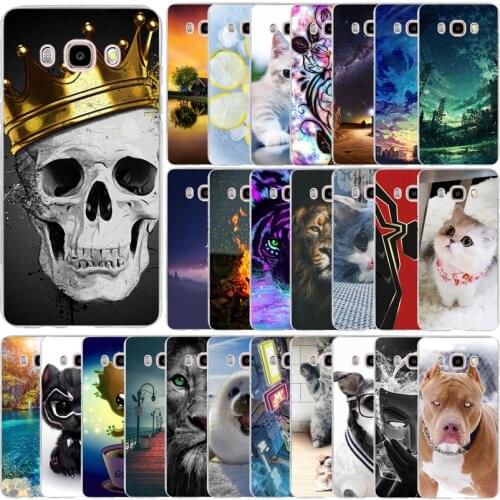 Soft TPU Silicone Case for Samsung Galaxy J5 2016 Case J510 J510F Cover for Samsung J5 2016 Case Shell Cat flower