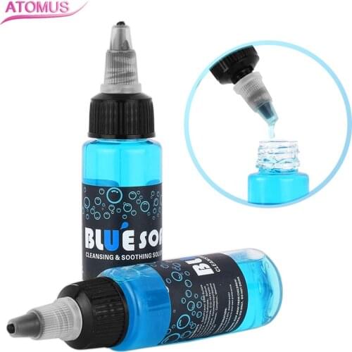 Atomus New Arrivals 2 Bottles 40ml Blue Soap Cleaning & Soothing Solution Tattoo Studio Supply Natural Solution Free Shipping