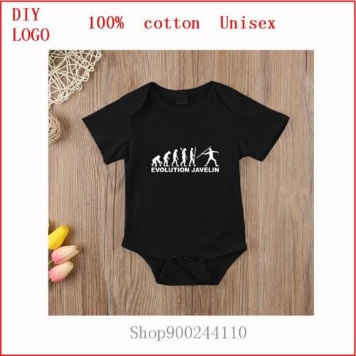 Infant Newborn Baby Girls Boys Short Sleeve Evolution Javelin throw Print Romper Jumpsuit Outfit Clothes bodysuits baby Summer