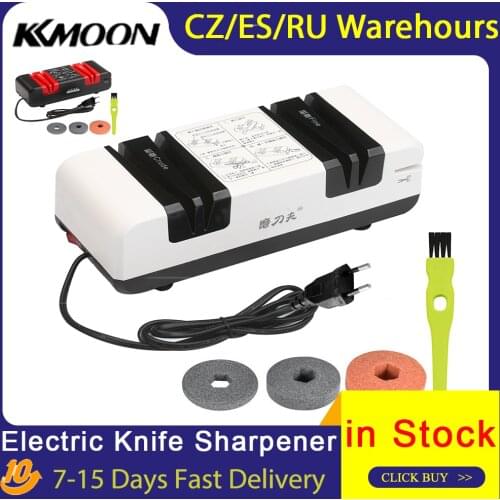 Professional Electric Knife Sharpener Multifunctional Automatic Cut Sharpeners with 15-Degree Bevel Crude and Fine Grooves