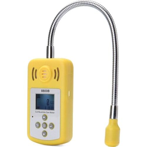 Profession Combustible Gas Analyzer Air Detector Portable Gas Leak Location Determine Tester with LCD Display Sound-light Alarm
