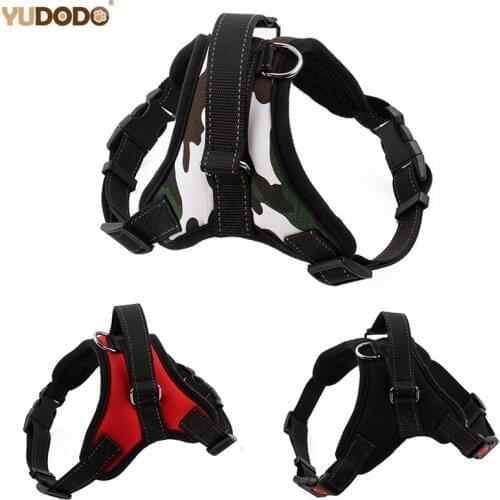 Adjustable Large Dog Harness Comfortable Strong Camouflage Dog Vest Reflective Prevent Escape Medium Big Dog Pitbulls Harness