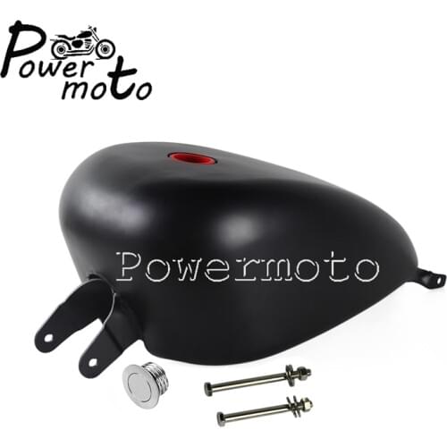 3.3 GAL EFI XL Tank Black Custom Fuel Tank for Harley Sportster XL883 XL1200 XL72 Iron Superlow Forty Eight 2007-2018 Oil Tank