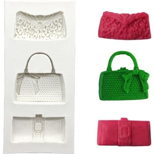 Handbag Shapes Silicone Sugarcraft Mold, Fondant Cake Decorating Tools Bakeware