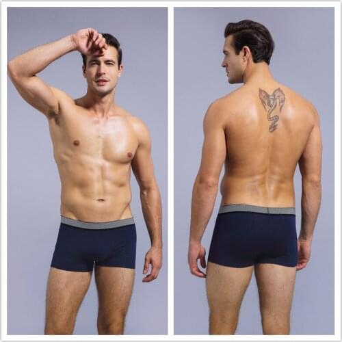 1Pcs Brand Male Panties Breathable Men Boxers Cotton Underwear U convex pouch Sexy Underpants Homewear Shorts boxer men