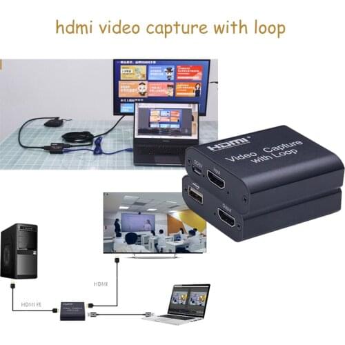 HD 1080P Capture Video USB Video card HDMI With Loop Out For PS4 Game DVD HD Camera TV Box Recording Live Streaming