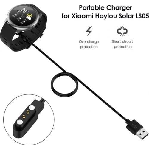 USB Chargers For XiaoMi Haylou Solar LS05 Smartwatch Dock Charger USB Charging Cable Base Cord Wire Smart Charging Accessories