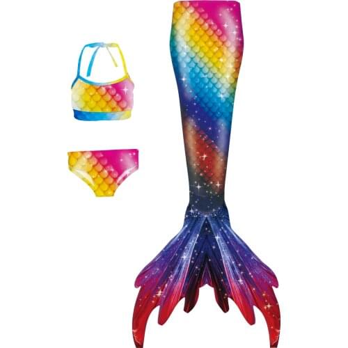 Sweet Cute Pink Girls Swimmable Mermaid Tail Princess Dress Kids Holiday Mermaid Cosplay Costume Birthday Mermaid Swimsuit