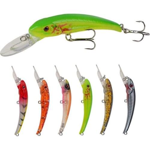 1pcs Minnow Fishing Lure 90mm 5.9g Crankbait Artificial Hard Bait Fly Fishing Tackle Plastic Fish Wobbler Pesca 6# Hooks 3D Eyes