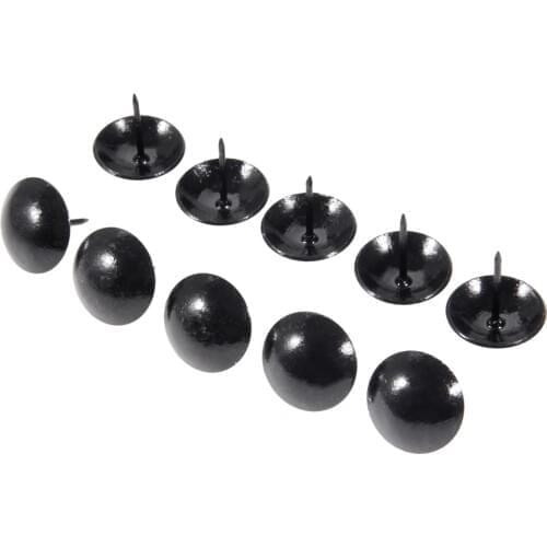 10pcs/lot 25mm Black Upholstery Nails Vintage Iron Pushpins Stud Doornail Tack Decorative Hardware Jewelry Wooden Box Sofa Door