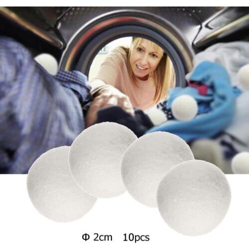 10Pcs/pack Premium Organic Wool Dryer Balls Laundry Clean Ball Reusable Natural Organic Washer Fabric Softener Ball Dryer Supply