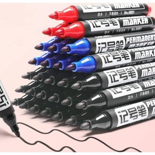 5PCS Deli marker thick head large capacity hook pen oily marker waterproof big head pen