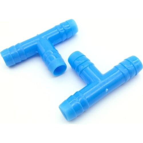 500Pcs Bird drinking fountain Chicken waterer Fitting 8mm barbed Tee connector Garden irrigation Hose Connector Poultry feeding