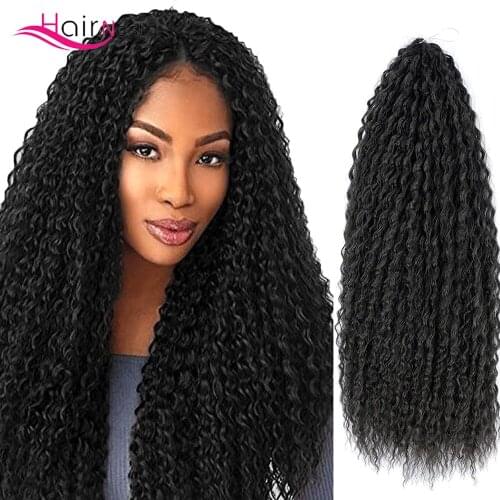 Hair Nest 6Packs Synthetic Brazilian Braids Wet Curly Crochet Hair For Black Women Kinky Curly Crochet Braids Hair Extensions