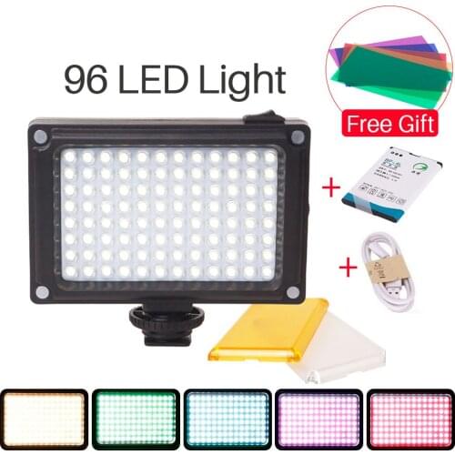 96 LED Video Light on-Camera External Battery Lamp for DSLR Camera Vlog Fill Light Photography Studio Light Accessories