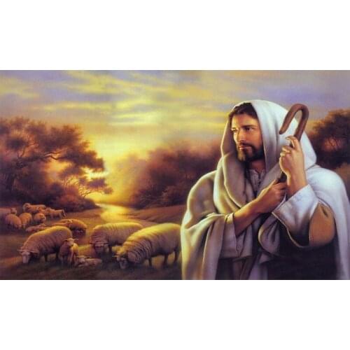 5D DIY Diamond Painting Buddha&Sheep Religion Icons Diamond Embroidery Picture of Resin Cross Stitch Full Diamond Mosaic