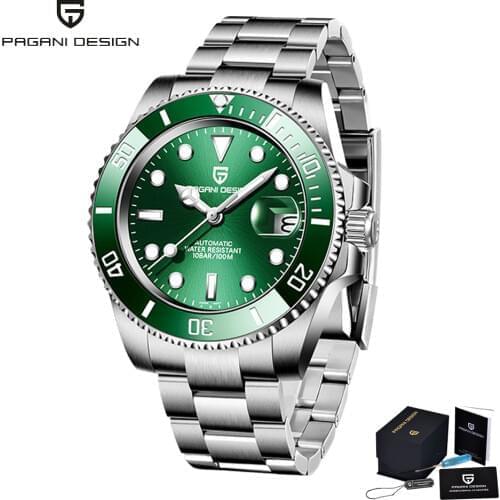 2021 PAGANI Design new 40mm mens luxury automatic mechanical business watch mens stainless steel 100m waterproof watch relogio