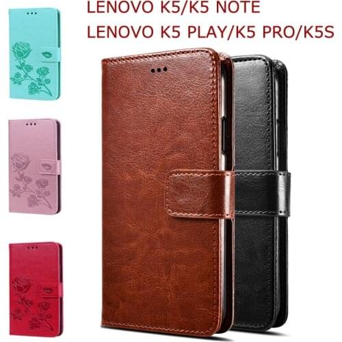 For Lenovo K5 Play Note Pro Stand Case For Lenovo K5 K350t Flip Case For Lenovo K5s PU Leather Wallet Phone Protective Cover