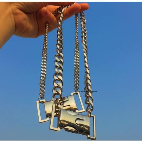 Exclusive harajuku style stainless steel heart itgirl choker beads colar women Men Punk Style necklace Collares Mujer