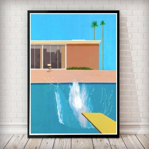 David Hockney Art Prints Exhibition Vintage Canvas Poster Abstract Artwork Painting Wall Pictures for Living Room Wall Art Decor