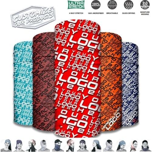 Customized Seamless Bandana Balaclava Scarf Buff Sport Neck Gaiter Outdoors UV Protection Headband Bicycle Face Mask MOQ 500pcs