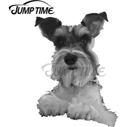 JumpTime 13 x 5.5cm For Schnauzer Portrait Funny Car Stickers Car Assessoires Waterproof Motorcycle Laptop Windows Decals