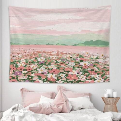 Oil Painting Landscape HippieTapestry Wall Hanging Tapestry Blanket Background Wall Decoration Home Decoration Accessories