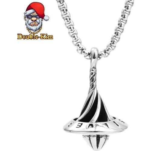 UFO Pendant Necklace Men Hiphop Rock Street Culture Titanium Stainless Steel Classic Chain Necklace Fashion Man Jewelry Gift