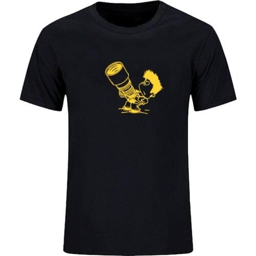 Summer casual print camera funny Short sleeve T-shirt Mens T-shirt