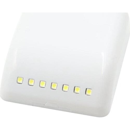 Mini 7 LED PIR Induction Closet Lamp Motion Sensor Night Light Under Cabinet Drawer Light Battery Powered for Cupboard