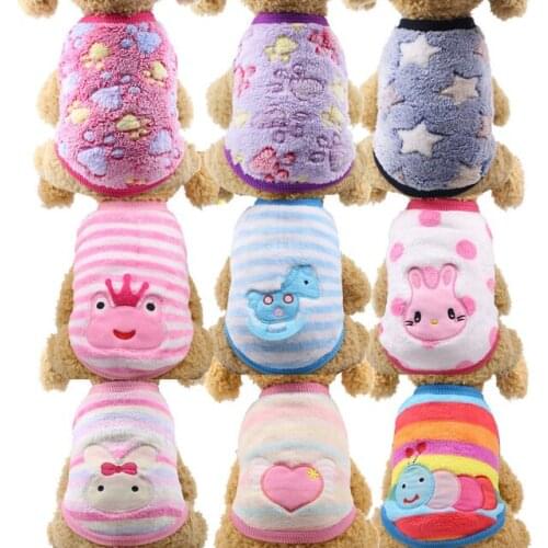 Cartoon Puppy Vest Clothing Dog costume Clothes Chihuahua Bulldog Winter Coat outfit For Small Dogs Pet products Cat Clothes