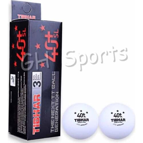12 Balls/lot TIBHAR 40+ Poly 3-Star Table Tennis Balls Seamless Plastic New Material Ping Pong Balls ITTF Approved