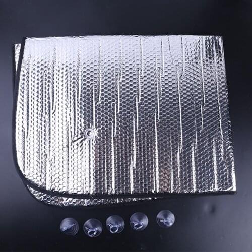 2021 New Car Summer Sun Protection Heat Insulation Aluminum Foil Sunshade Suction Cup Fixing Special Windshield for Tesla Model3