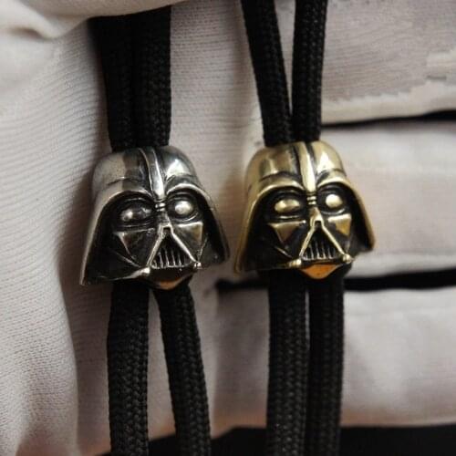 Knife Beads Black Soldiers Helmet Fall Brass EDC Pendant Umbrella Rope Pendant DIY Accessories Outdoors Knife EDC Accessories