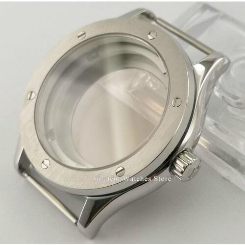 Parnis 42mm 316L Steel Sapphire Glass Automatic Watch Case Fit 24 Jewels NH35 NH35A Movement