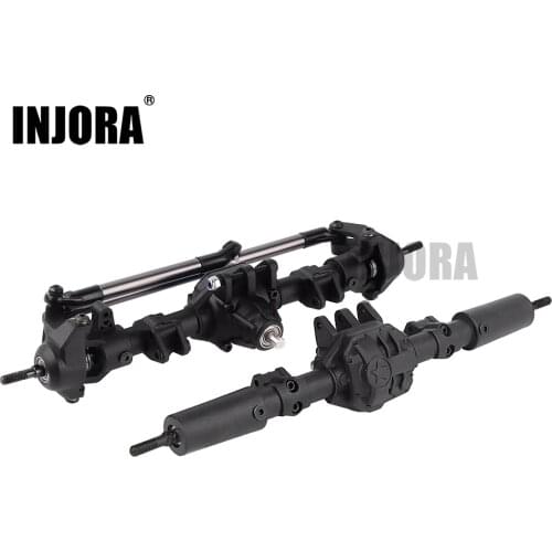 INJORA RC Car Front Rear Straight Complete Axle for 1:10 RC Crawler Axial SCX10 II 90046 90047 Upgrade Parts