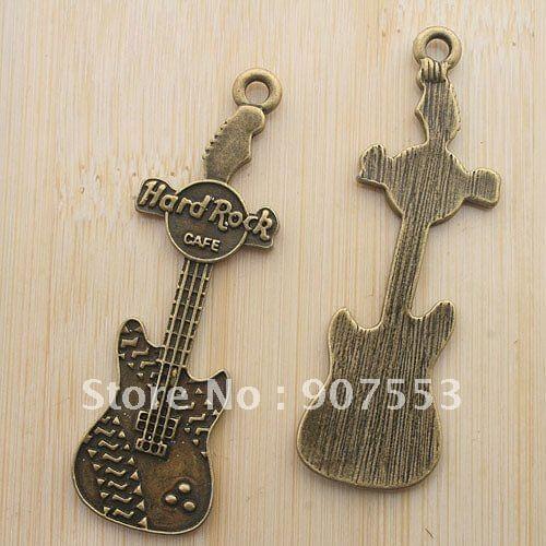 6pcs antiqued bronze music instrument pendant charm G572
