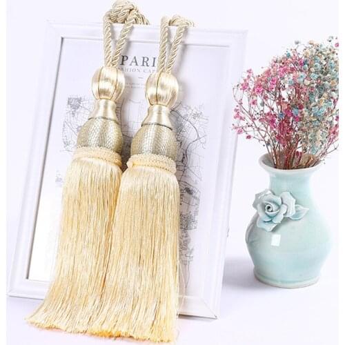 2pcs Curtain Hanging Belt Tassel Tieback Curtain Buckle Curtain Accessories Home Decor for Hotel Coffee Bar Wholesale